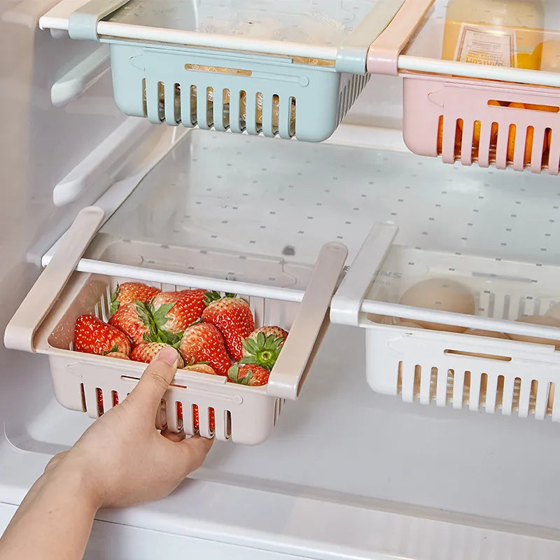 Fridge Organizer Storage Box Refrigerator Drawer Plastic Storage Container Shelf Fruit Egg Food Storage Box Kitchen Accessories