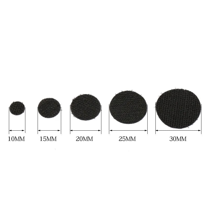 Self Adhesive Fastener Tape Dots 10/15/20/25/30mmSticker Dots Adhesive Tape White Black Round Hook Loop Boob Tape Strong Glue