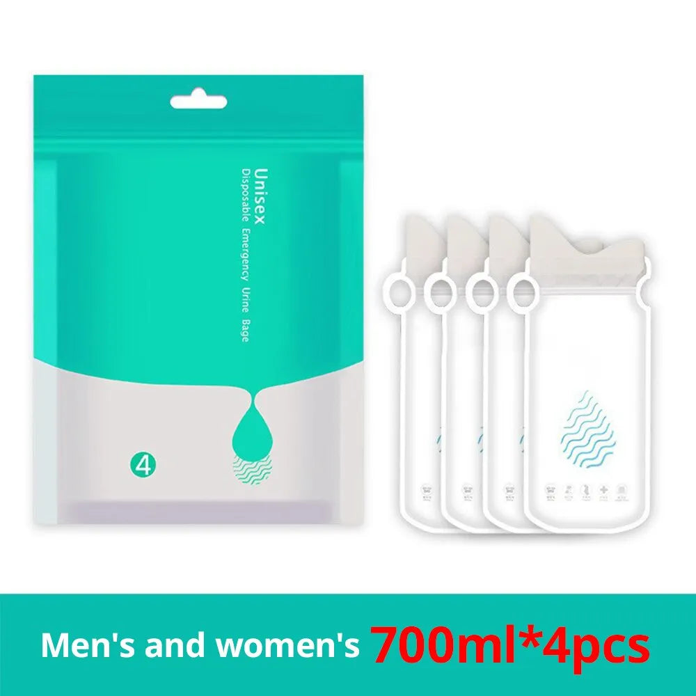 700ml 4pcs Outdoor Travel Emergency Portable Car Urinal Vomit Bags Mini Mobile Toilets Handy Unisex Disposable Toilet Bag