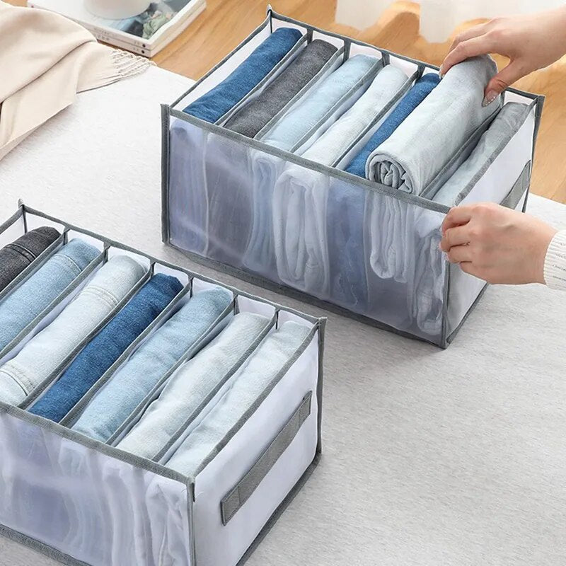 Clothes pants Organizers Folding T-shirt Jeans Storage box Cabinets Drawers Separator for Underwear socks Organizer Storage Box