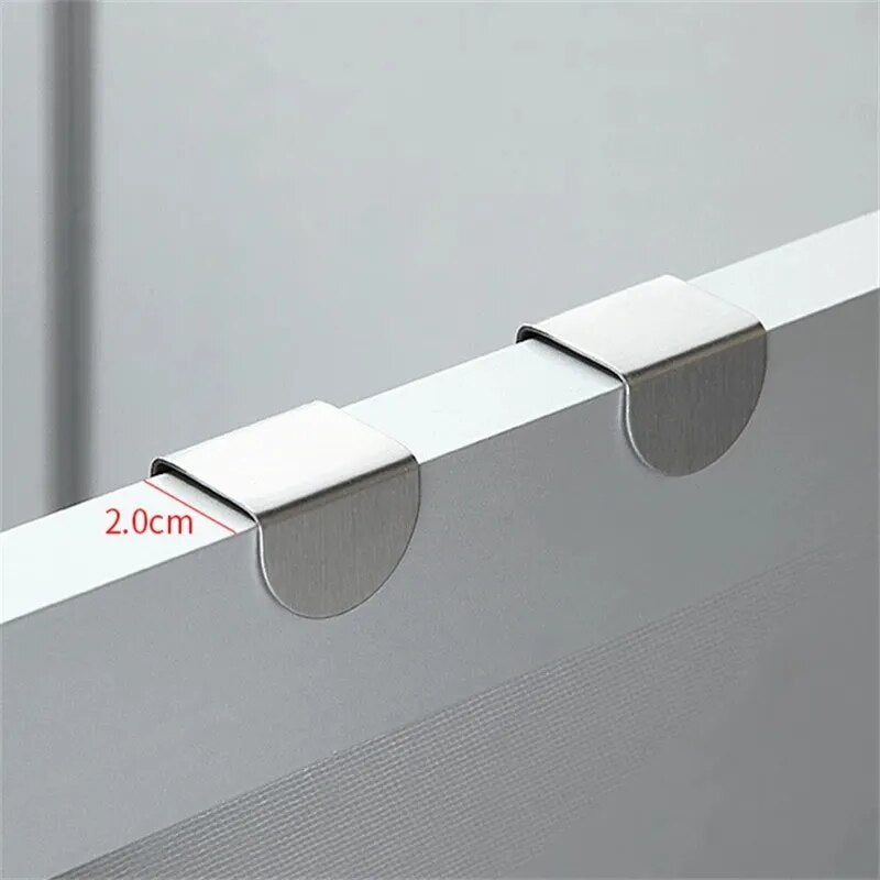 Z-Shaped Bathroom Cabinet Door Hook Stainless Steel Door Rear Hanger Keychain Coat Hook Home Kitchen Accessories Organizer Tool