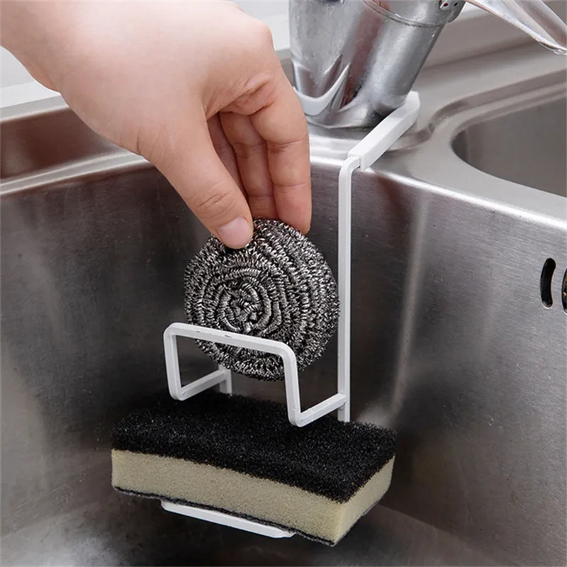 Durable Sink Caddy Sink Sponge Holder Small Kitchen Bathroom Metal Organizer Liquid Dish Drainer Faucet Rack Shower Convenient