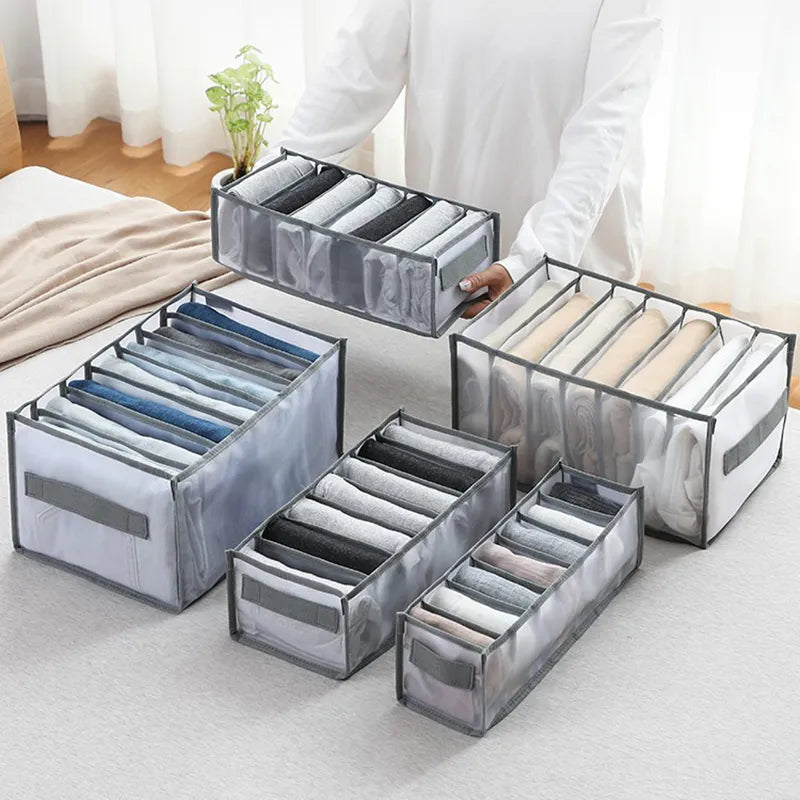 Clothes pants Organizers Folding T-shirt Jeans Storage box Cabinets Drawers Separator for Underwear socks Organizer Storage Box